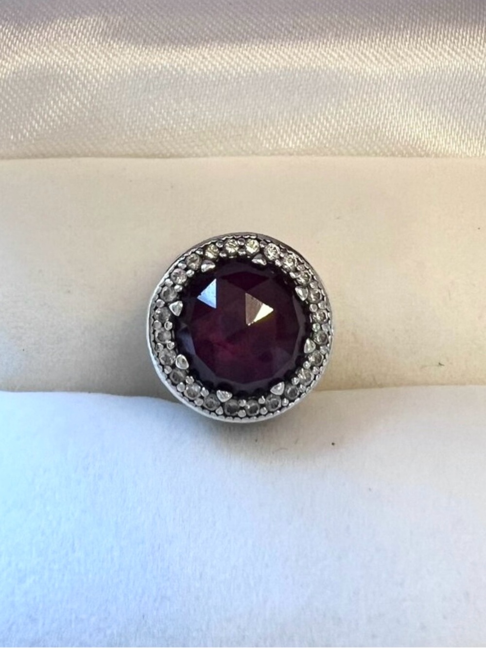 Pandora Purple Radiant Heart Charm